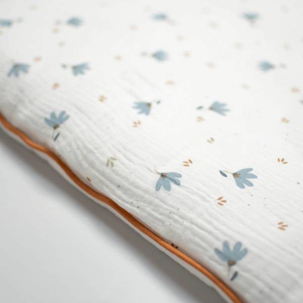 Flachkissen Bleuet Blau - Textil - 60 x 2 x 40 cm