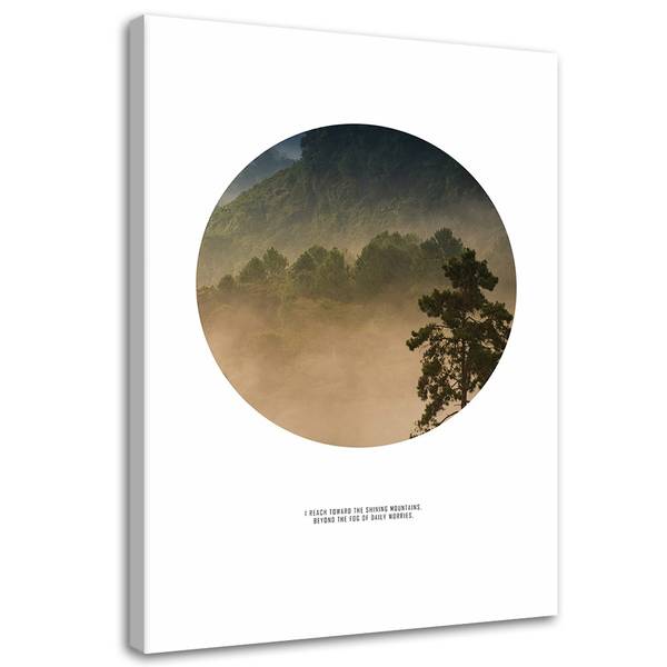 Wandbild wald im kreis 40 x 60 cm