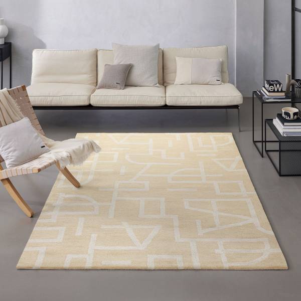 Wollteppich Beatrice Beige - Sandbraun - 70 x 140 cm
