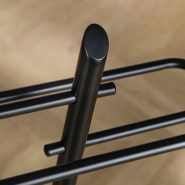 Handtuchhalter MIRO Schwarz - Edelstahl - 40 x 89 x 30 cm