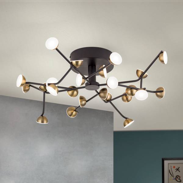 Deckenleuchte BLOSSOM Braun - Metall - 66 x 23 x 66 cm