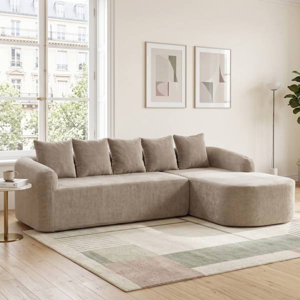 Ecksofa Min-Tru-Art Grau - Textil - 270 x 81 x 172 cm