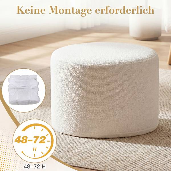 Sitzhocker VH35701 Beige - 45 x 35 x 45 cm