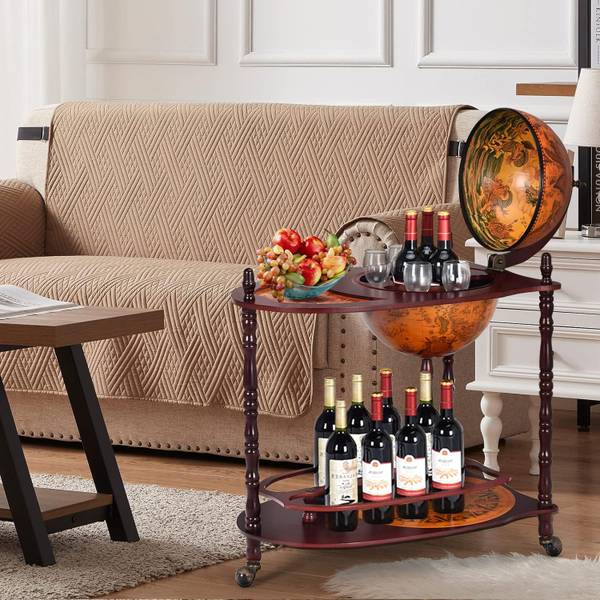 Wijnrek TI73162NL bruin - plaatmateriaal op houtbasis - 45 x 88 x 70 cm