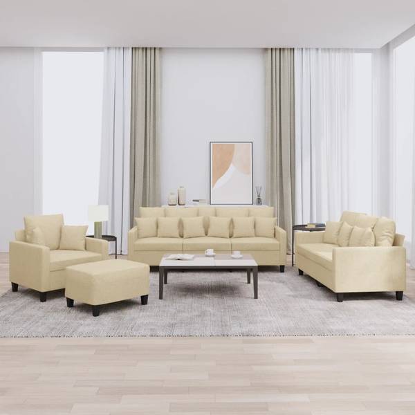 Sofagarnitur 3032157-1 (4-teilig) Weiß - Polyester - 78 x 80 x 77 cm