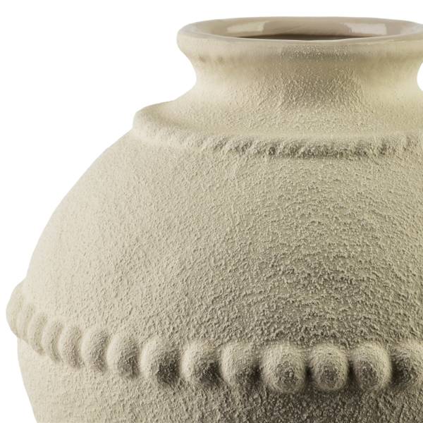 Vase MANON Beige - Polyresin - Harz - 20 x 22 x 22 cm