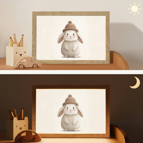 NACHTTISCHLAMPE Hase 30 x 20 cm