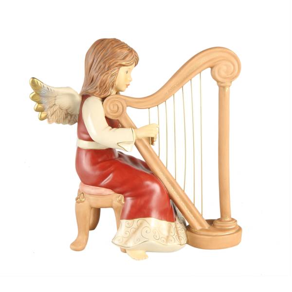 Engel Sanfte Melodie Rot - Porzellan - 27 x 36 x 35 cm