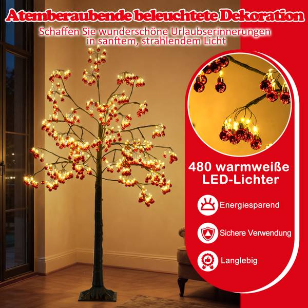 Weihnachtsbaum OY47304 Rot - Kunststoff - 22 x 150 x 22 cm