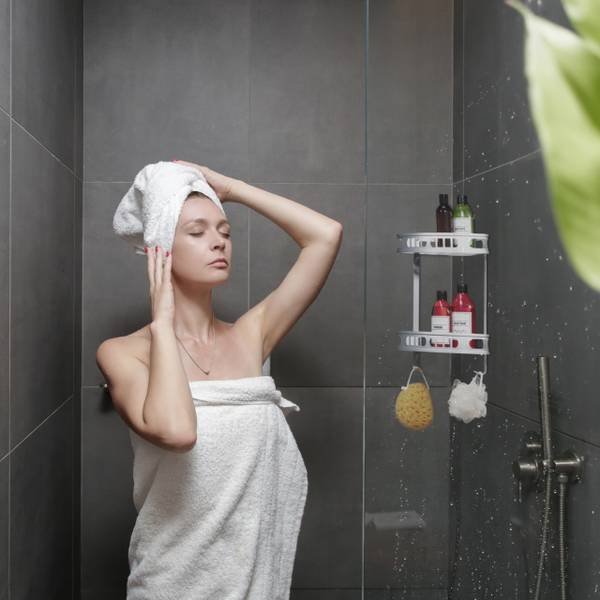 Badeckregal für Dusche Silber - Aluminium - 30 x 39 x 23 cm