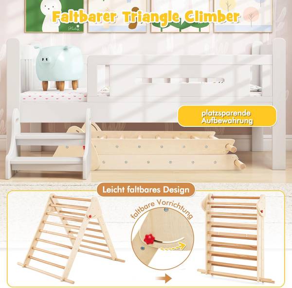 Klimdriehoek FE32454 bruin - plaatmateriaal op houtbasis - 89 x 81 x 103 cm