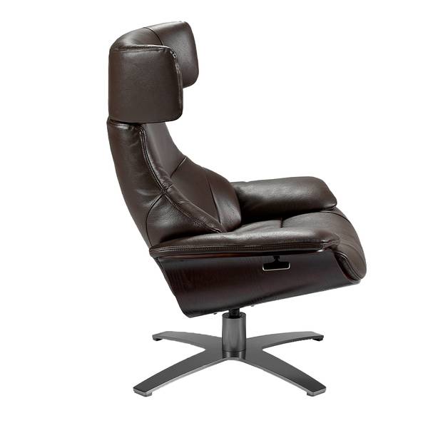 Relax-Drehsessel 5022 Braun - Flachgewebe - Kunstleder - 88 x 105 x 85 cm