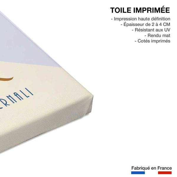 Tableau ski et dolomites 60 x 90 x 4 cm - Fibres naturelles