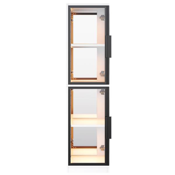 Vitrine FANGLS41 Ⅳ Weiß - Holzwerkstoff - 44 x 164 x 42 cm