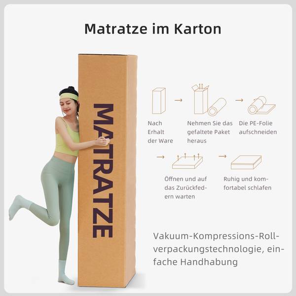 Matratze KAANAA180 Weiß - 180 x 25 x 200 cm