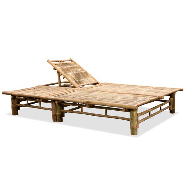 Sonnenliege 43715 Braun - Bambus - 130 x 87 x 200 cm
