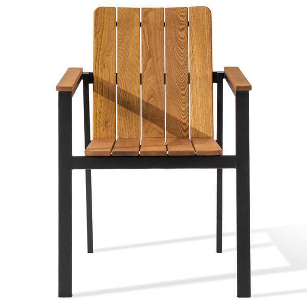 Gartenstuhl LENTI Braun - Grau - Massivholz - 59 x 87 x 60 cm