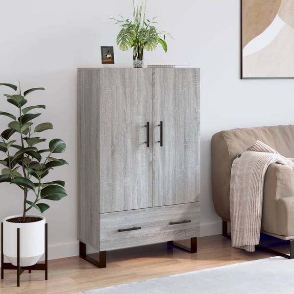 Highboard DE7996 Eiche Grau Dekor