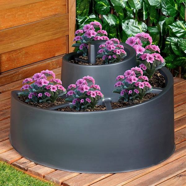 Blumenständer 339498 Schwarz - Kunststoff - 44 x 33 x 53 cm
