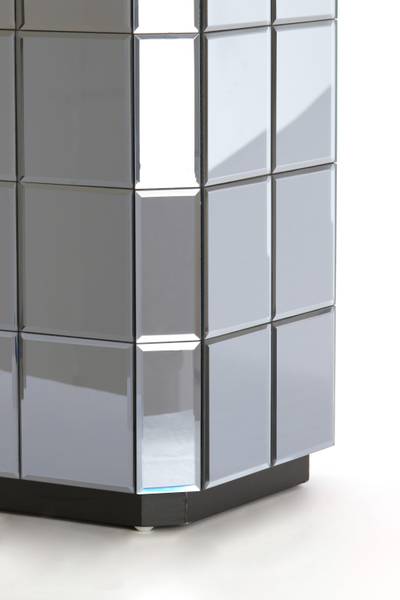 Tisch LUCIANO Grau - Glas - 30 x 80 x 30 cm