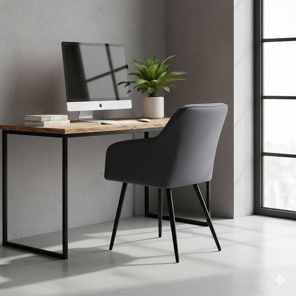 Esszimmerstuhl FLORENCE 4er-Set Schwarz - Graphit