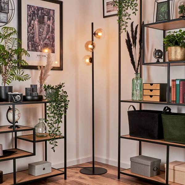Stehlampe Garaguso Braun - Durchsichtig - Durchmesser: 30 cm