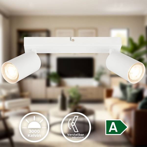 LED Spotleuchte BKL1630 Weiß - ABS - 1 x 16 x 26 cm