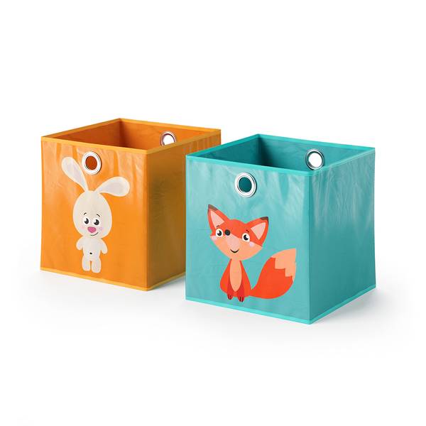 Boîte pliante  29968 Bleu - Orange - Matière plastique - 30 x 30 x 30 cm