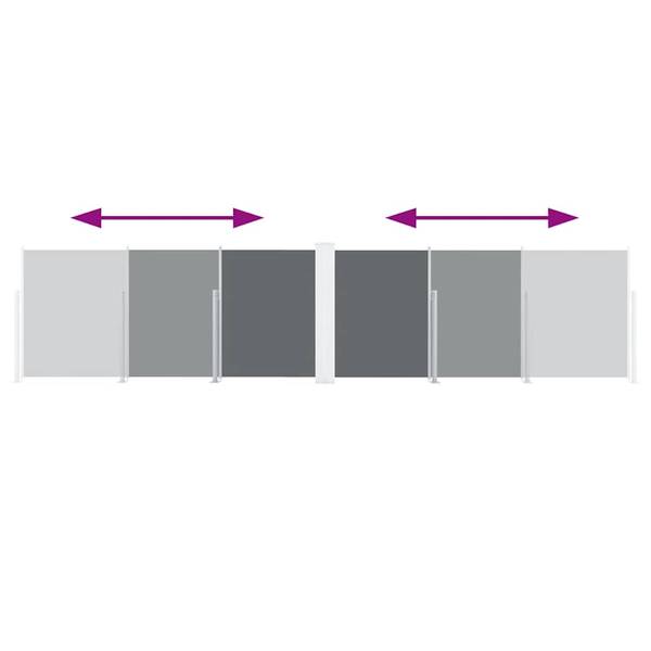 Auvent latéral 3000267-1 Anthracite - 600 x 120 cm