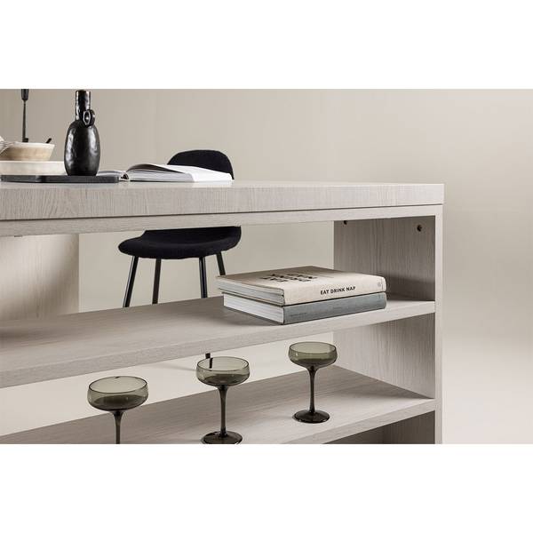 Table de salle à manger Mika Blanc - Bois manufacturé - 230 x 75 x 110 cm