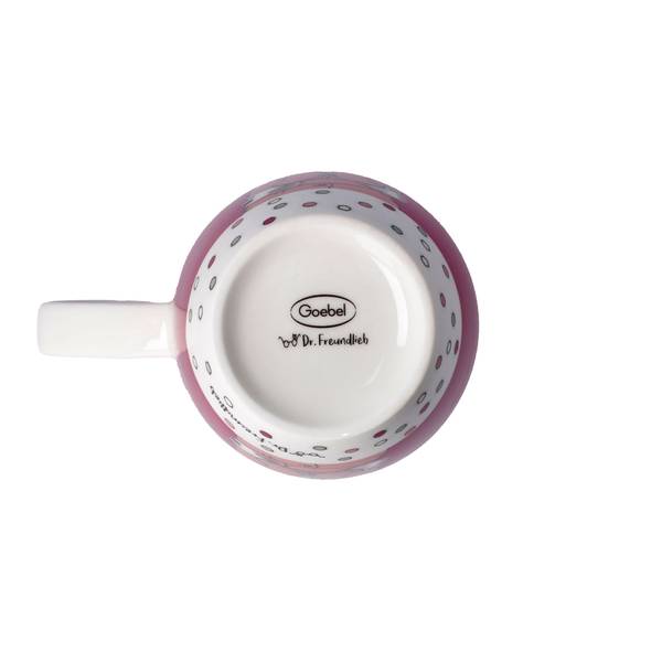 Teetasse Freundlieb - Ich muss gar nix Pink - Porzellan - 8 x 14 x 12 cm