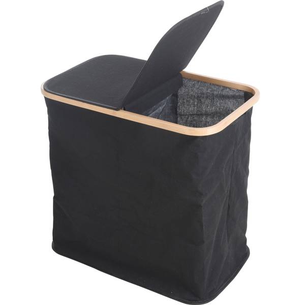Wäschekorb 170452590 Schwarz - Textil - 53 x 51 x 33 cm