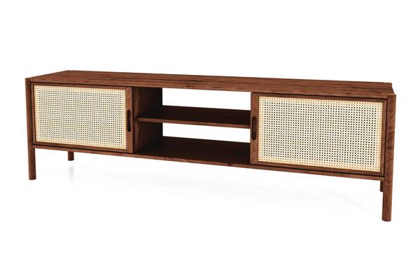 TV-Schrank INA Dunkelbraun - Wildeiche