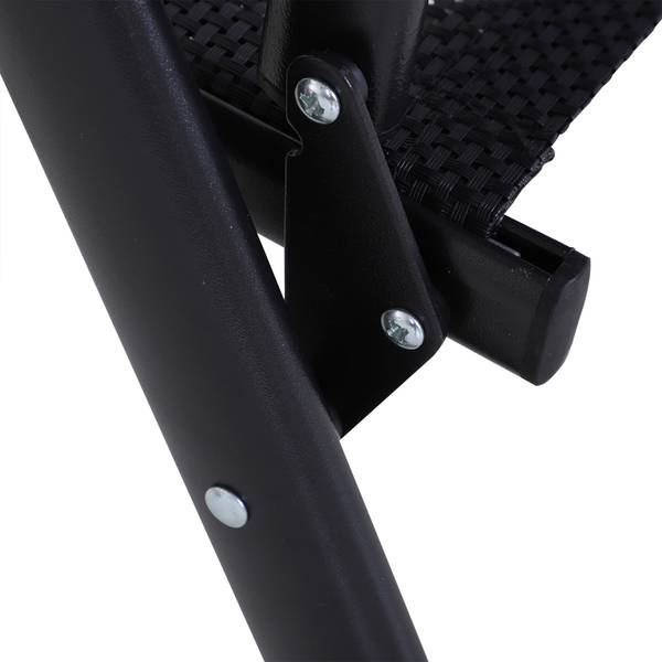 Campingstuhl 84B-381BK 2er Set Schwarz - Metall - 64 x 94 x 58 cm