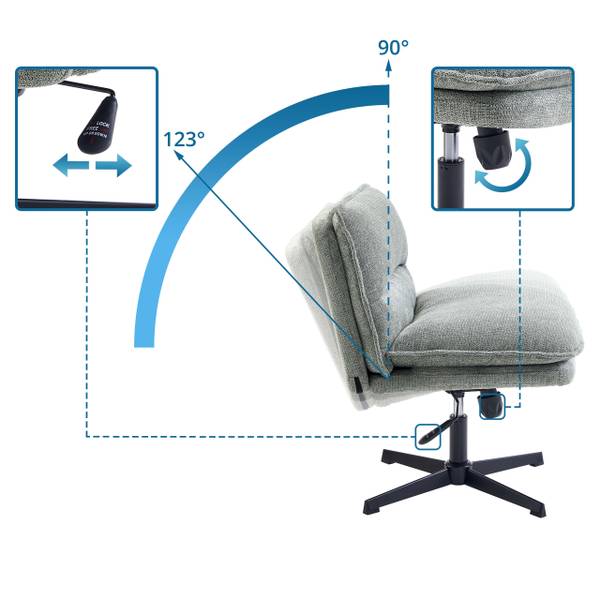 Loungesessel Criss-Cross 20 Grün - Salbei