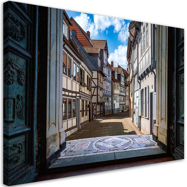 Wandbild blick auf die stadt architektur 60 x 40 cm