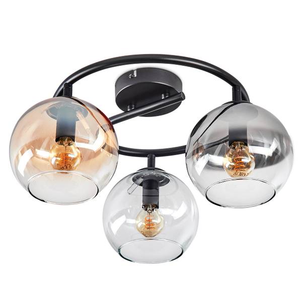 Deckenleuchte Cesaro Grau - Gelb - Metall - 16 x 16 x 16 cm