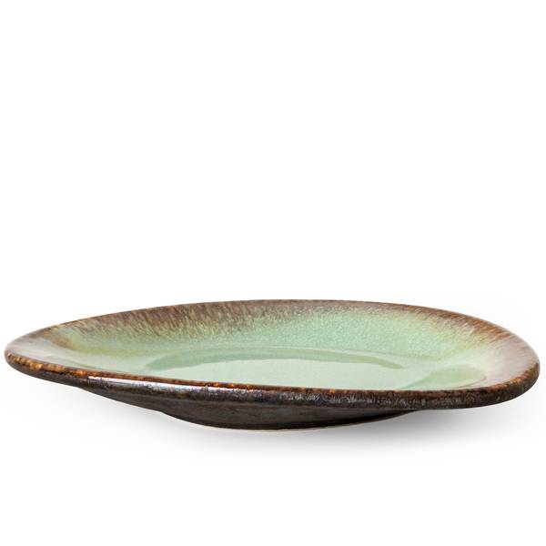 Ontbijtbordjes PRIMA 6-delig. groen - keramiek - 20 x 3 x 18 cm