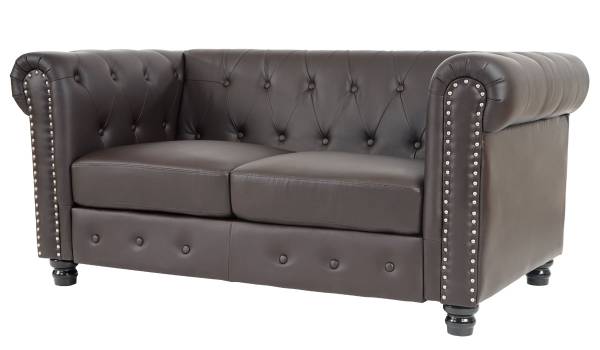 Luxe 2-zitsbank Edinburgh bruin