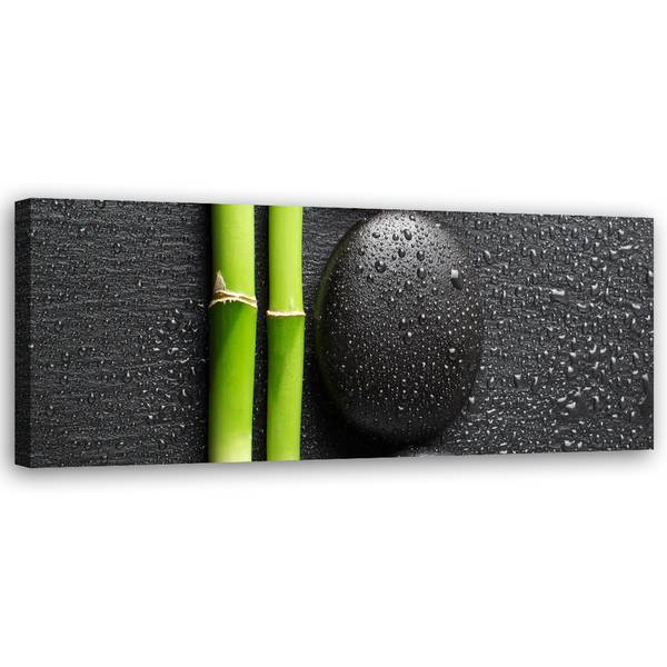 Wandbild steine bambus zen spa 150 x 50 cm