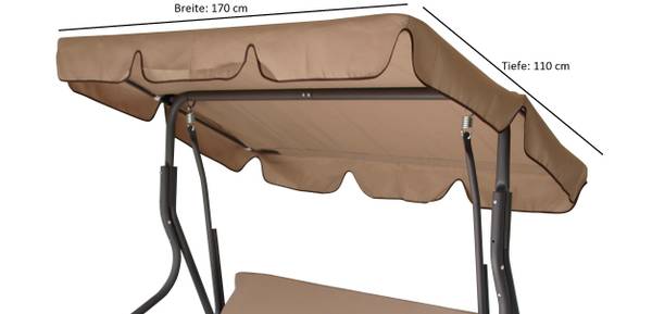 Dachplane für Hollywoodschaukel FLORIDA Beige - Polyester - 170 x 1 x 110 cm
