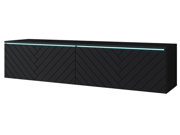 Lowboard D Schwarz - Holzwerkstoff - 140 x 30 x 33 cm