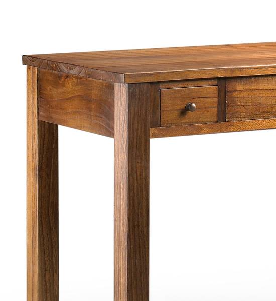 SCHREIBTISCH AUS HOLZ BRAUN L 110 cm Braun - Holz teilmassiv - 110 x 80 x 55 cm