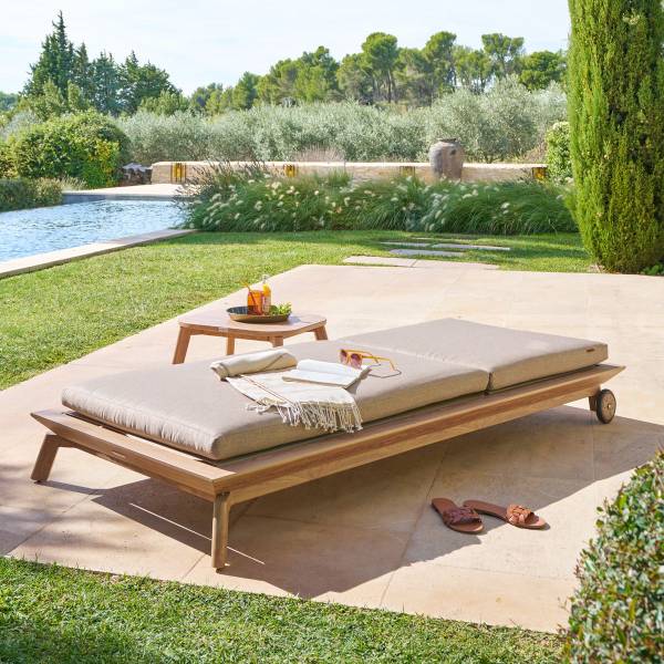 Poolbett MANISSA Beige - Metall - 210 x 102 x 92 cm