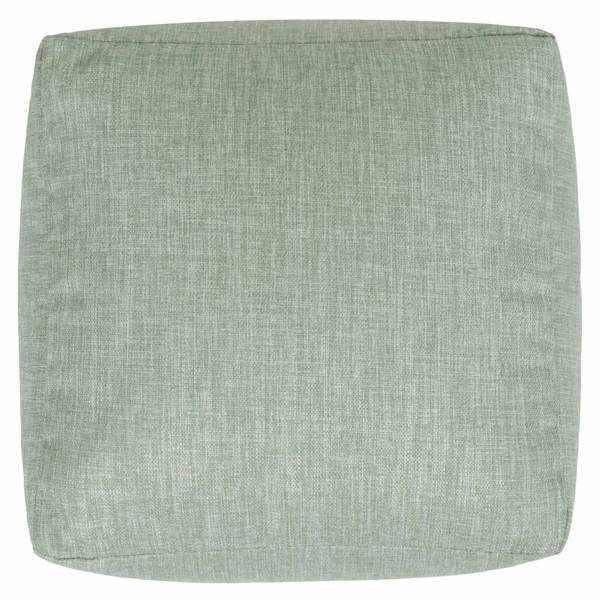 Poef Amara groen - geweven stof - 40 x 24 x 40 cm