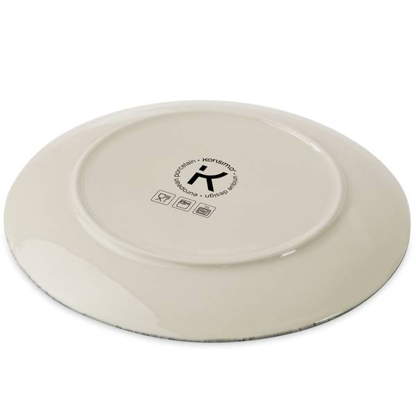 Serviesset 6 Personen 18-delig FINGO groen - wit - porselein - 28 x 4 x 28 cm