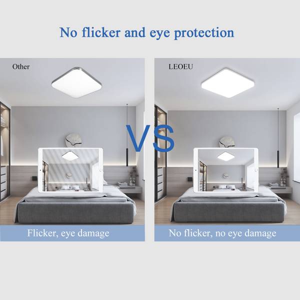 Led Deckenleuchte Dimmbar CE1264 Weiß - Kunststoff - Polyrattan - 34 x 6 x 34 cm
