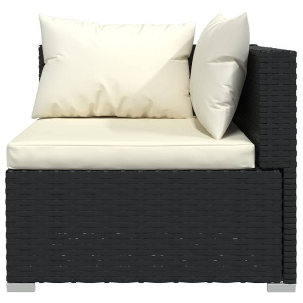 Salon de jardin 3013635-16 (lot de 9) Noir - Blanc - Polyester - Acier - 60 x 30 x 60 cm