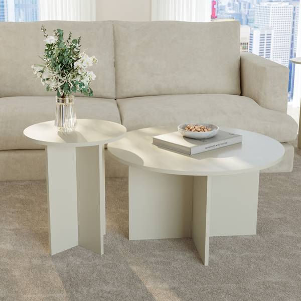 Couchtischset Verummetka 2-tlg. Sandbraun