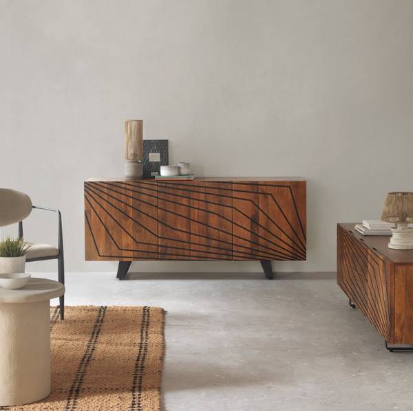 TV-Möbel  11493 Braun - Holz teilmassiv - 38 x 50 x 160 cm